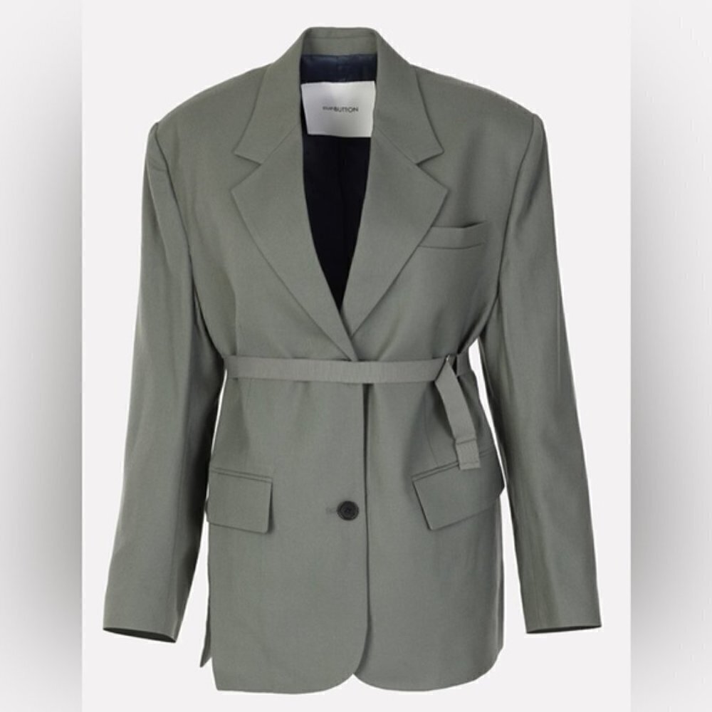 PUSHBUTTON Belted Single-Breasted Blazer
